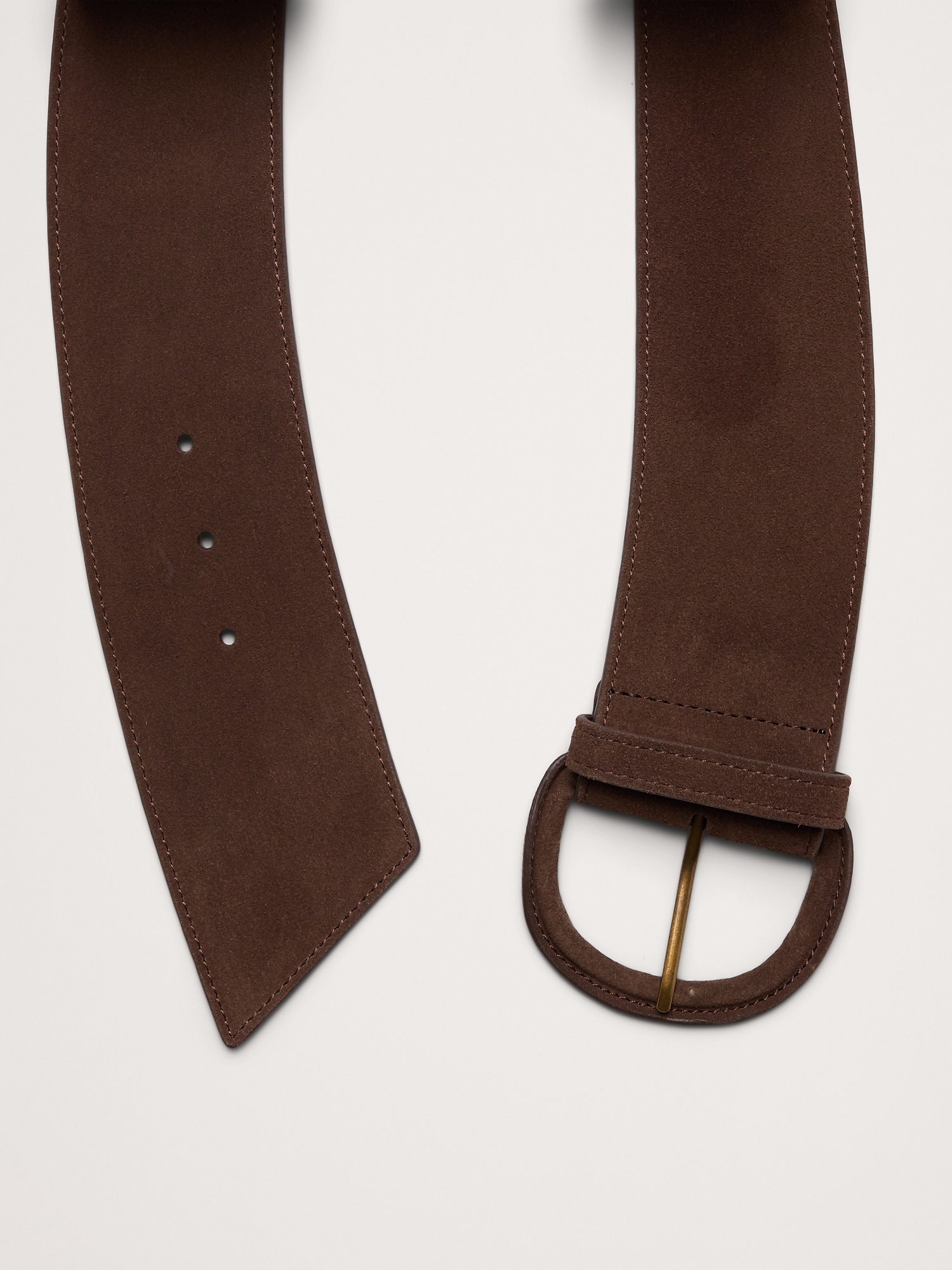 Женский ремень Banana Republic Heritage Suede Contoured Belt, цвет: Коричневый — фото 2