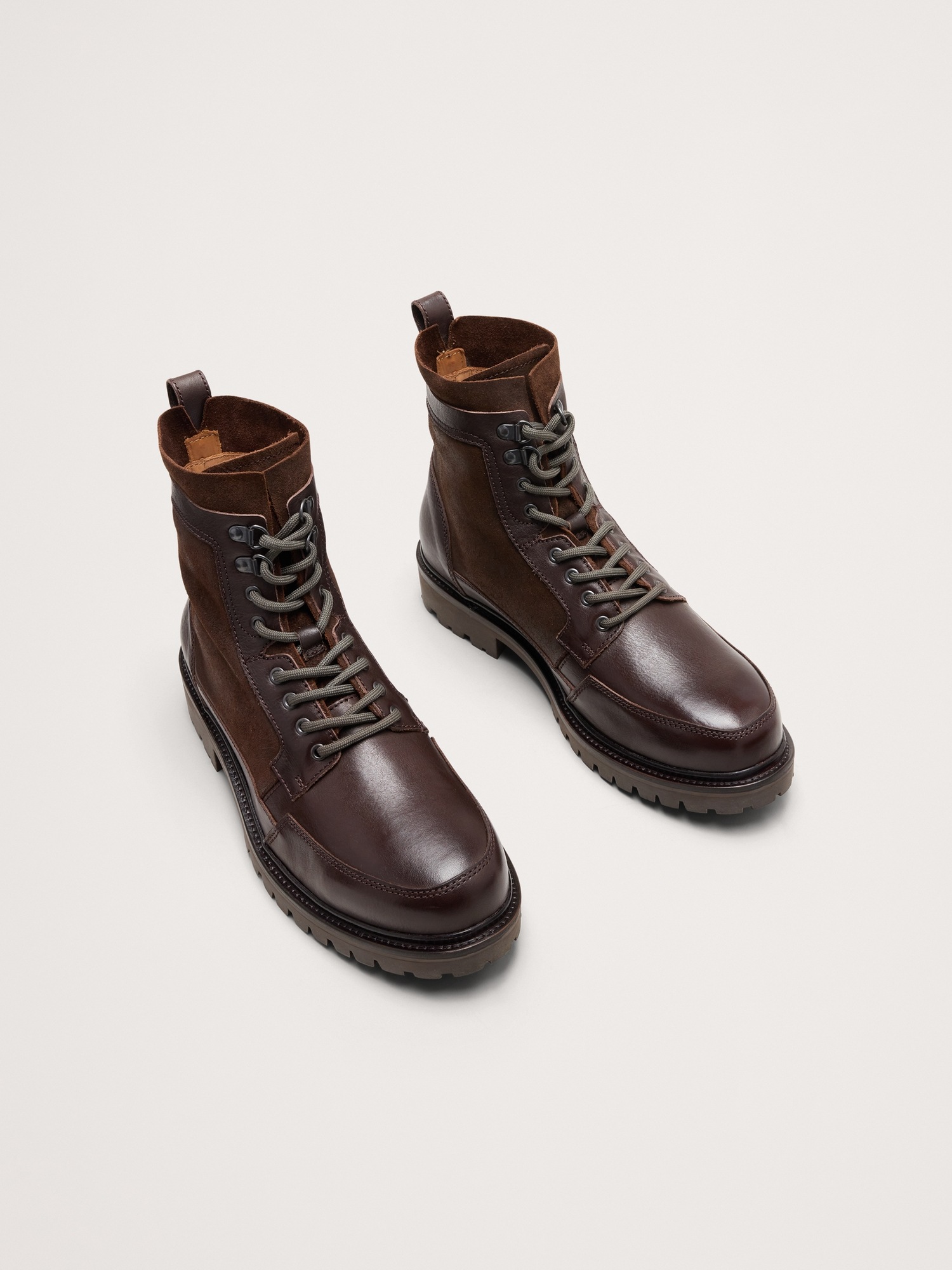 Мужские ботинки Banana Republic Leather Utility Boot, цвет: Тёмный коричневый — фото 3