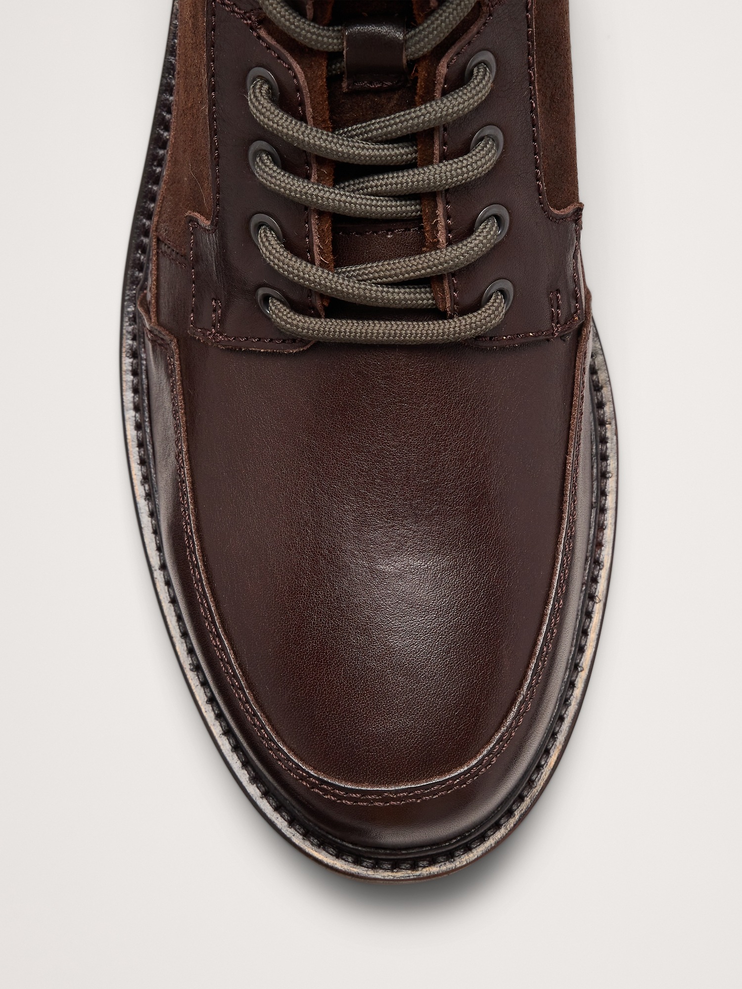Мужские ботинки Banana Republic Leather Utility Boot, цвет: Тёмный коричневый — фото 5