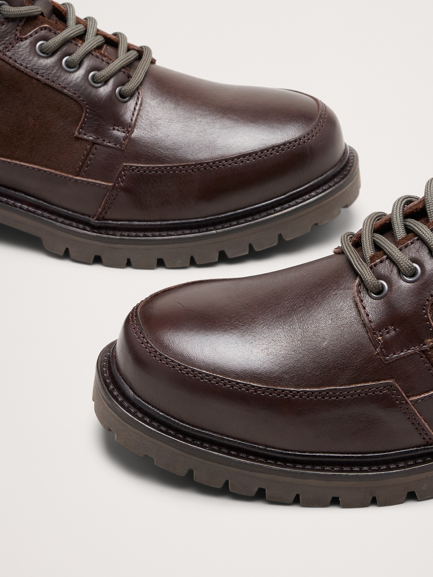 Мужские ботинки Banana Republic Leather Utility Boot, цвет: Тёмный коричневый — фото 6