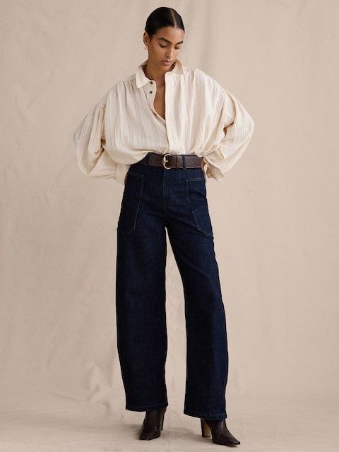 High-Rise Barrel Jean