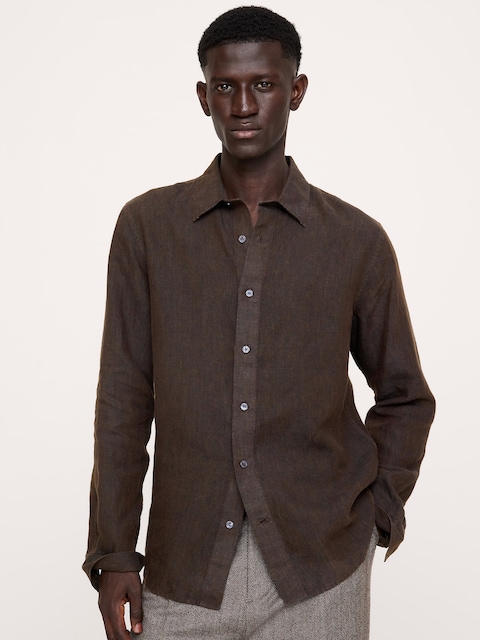 Slim-Fit Linen Shirt