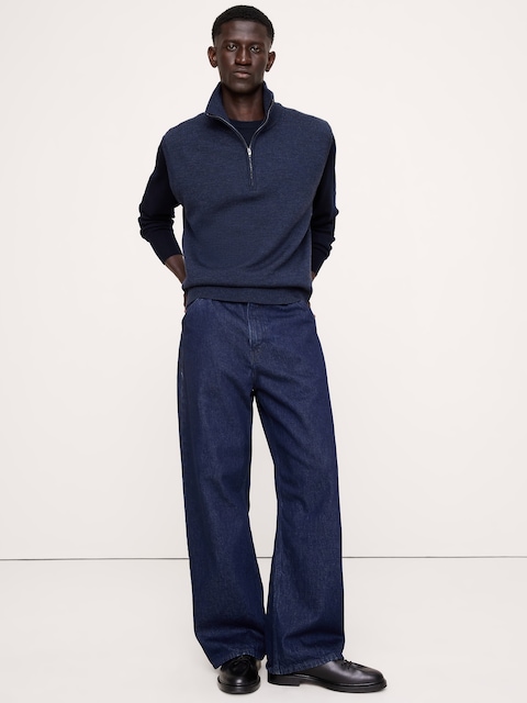 Merino Half-Zip Sweater Vest