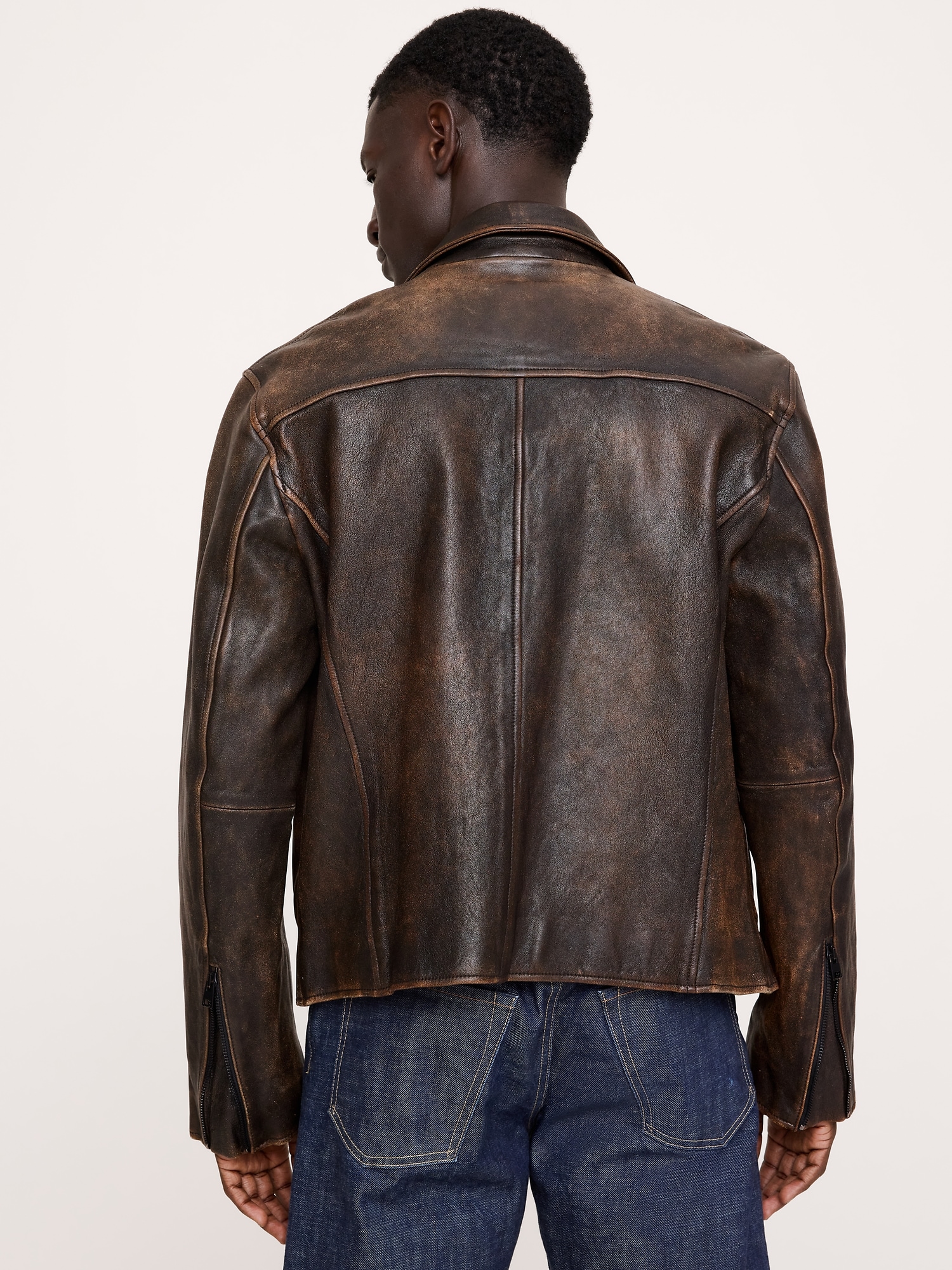 Leather Racing Jacket - thumbnail 2