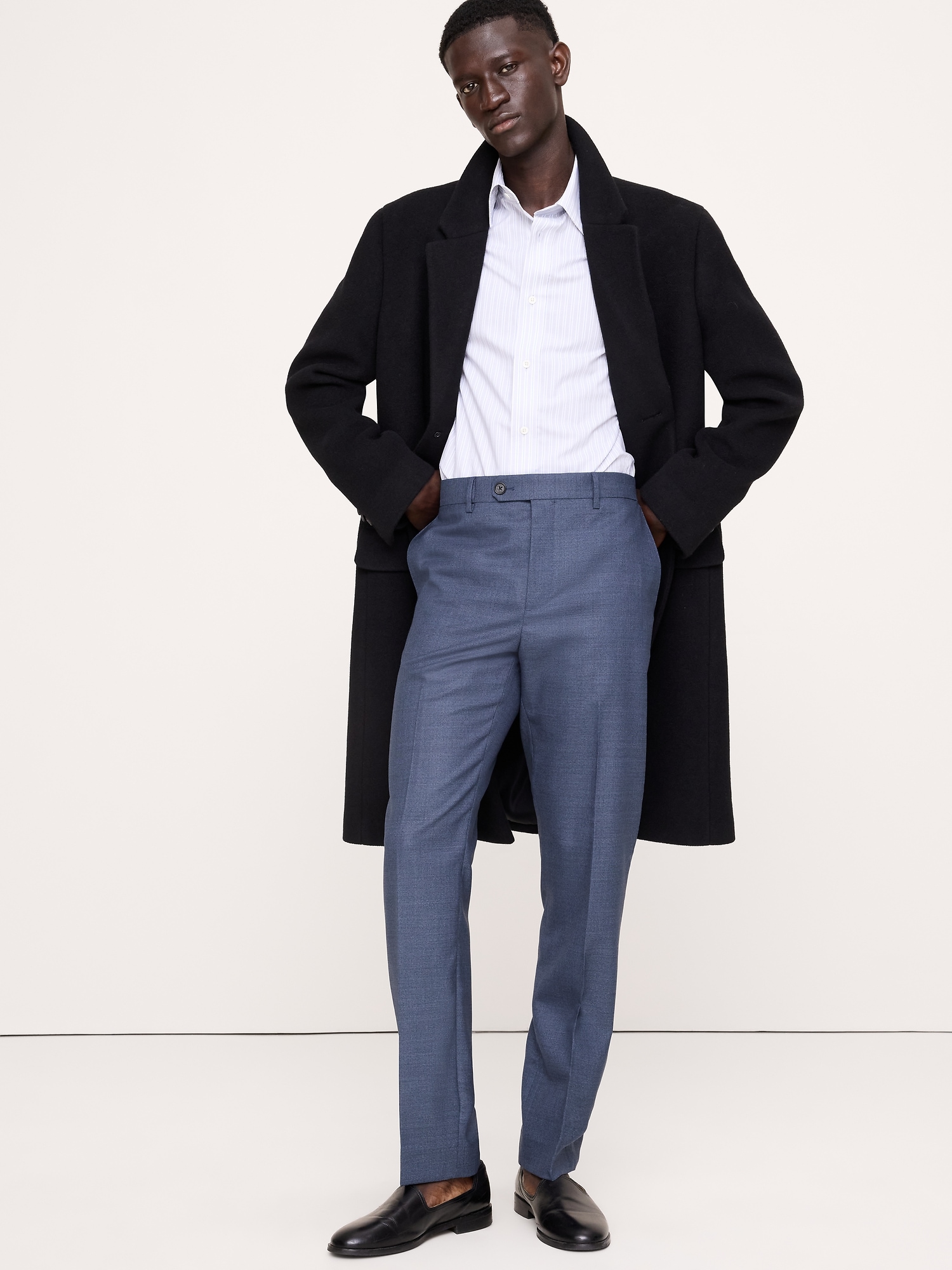 Tailored Slim Signature Stretch Italian Rustico Suit Pant - thumbnail 4