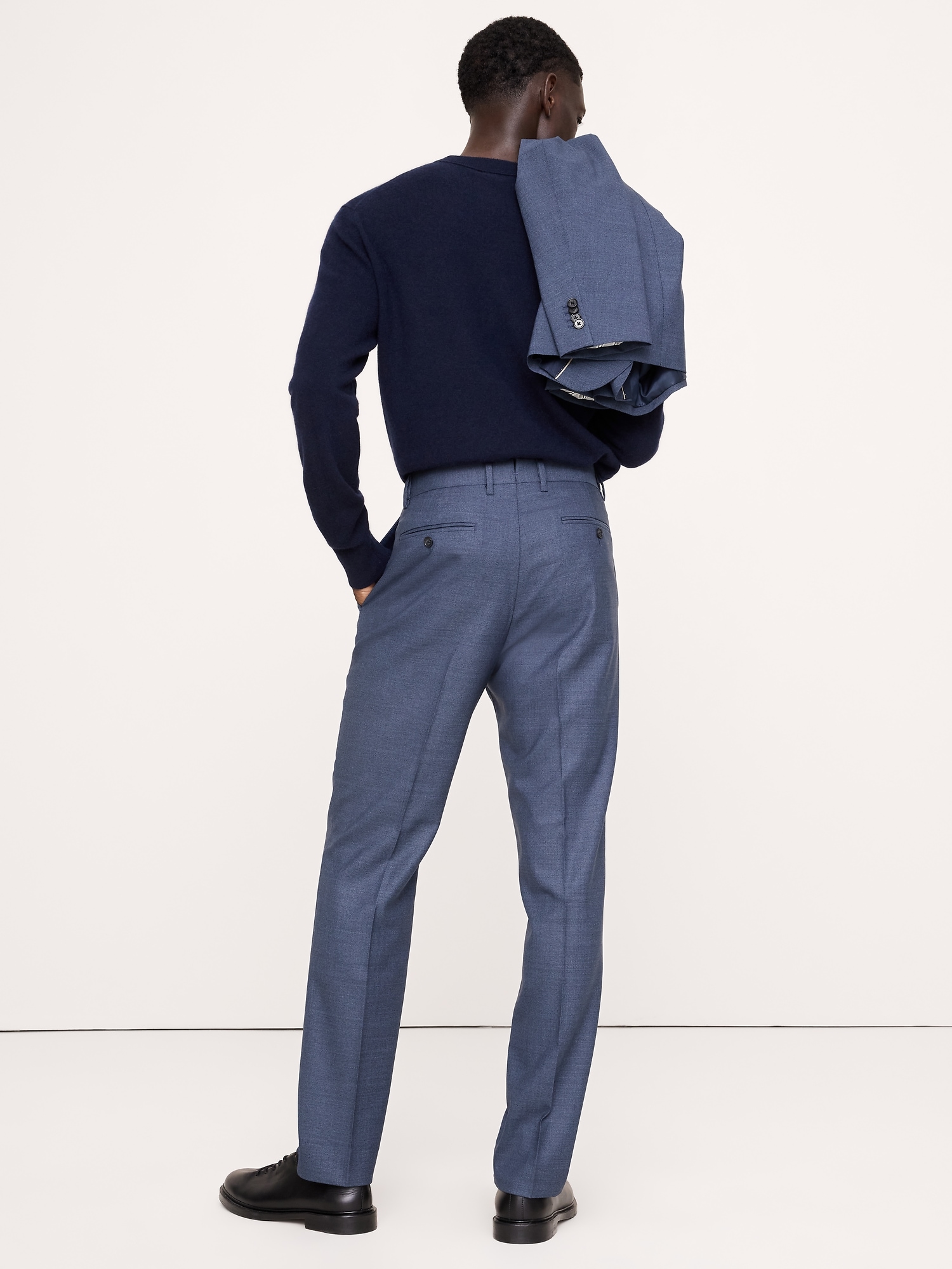 Tailored Slim Signature Stretch Italian Rustico Suit Pant - thumbnail 2