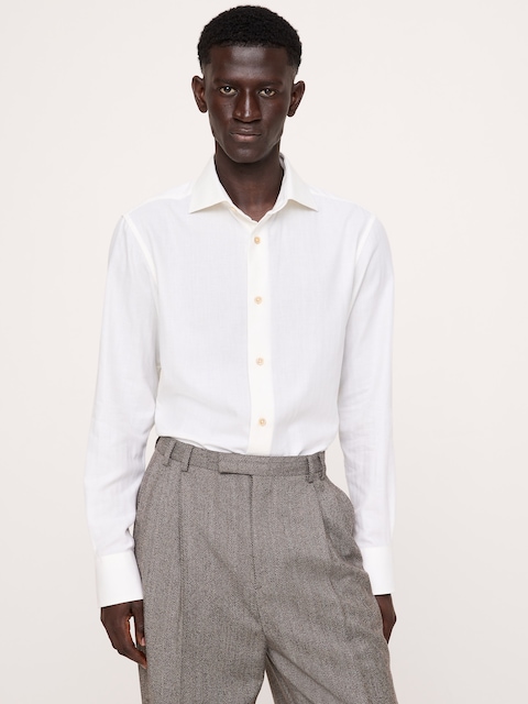 Slim-Fit Cotton-Cashmere Dress Shirt