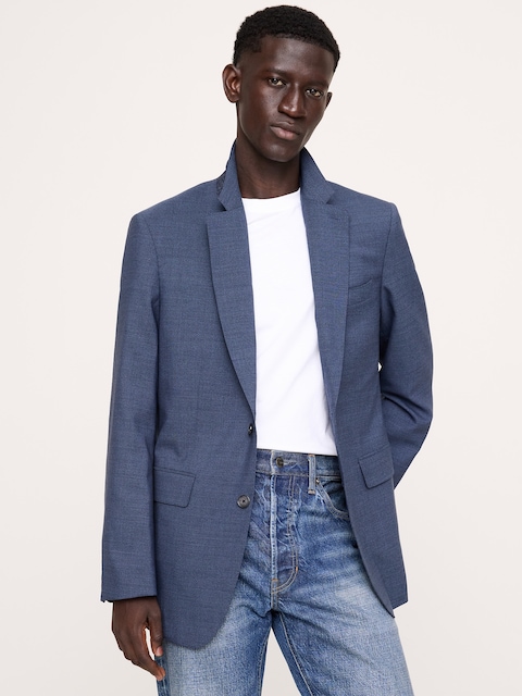 Tailored Slim Signature Stretch Italian Rustico Suit Jacket