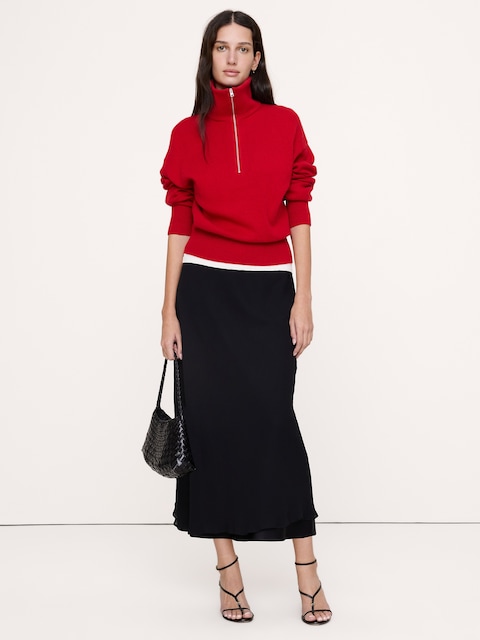 Italian Cotton-Cashmere Half-Zip Sweater