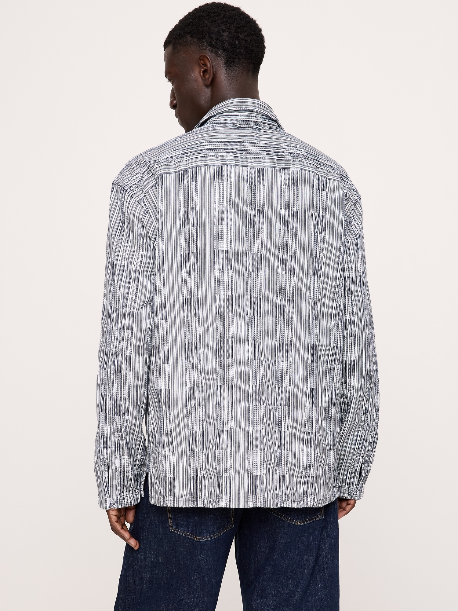 Relaxed-Fit Textured Cotton Shirt
