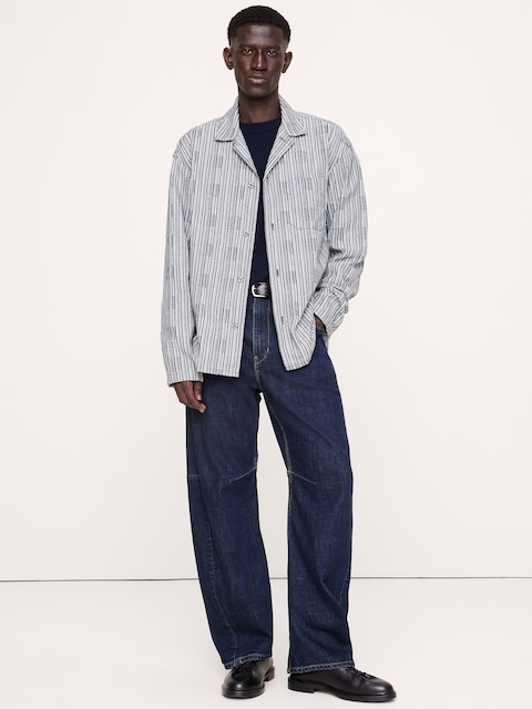 Relaxed-Fit Textured Cotton Shirt