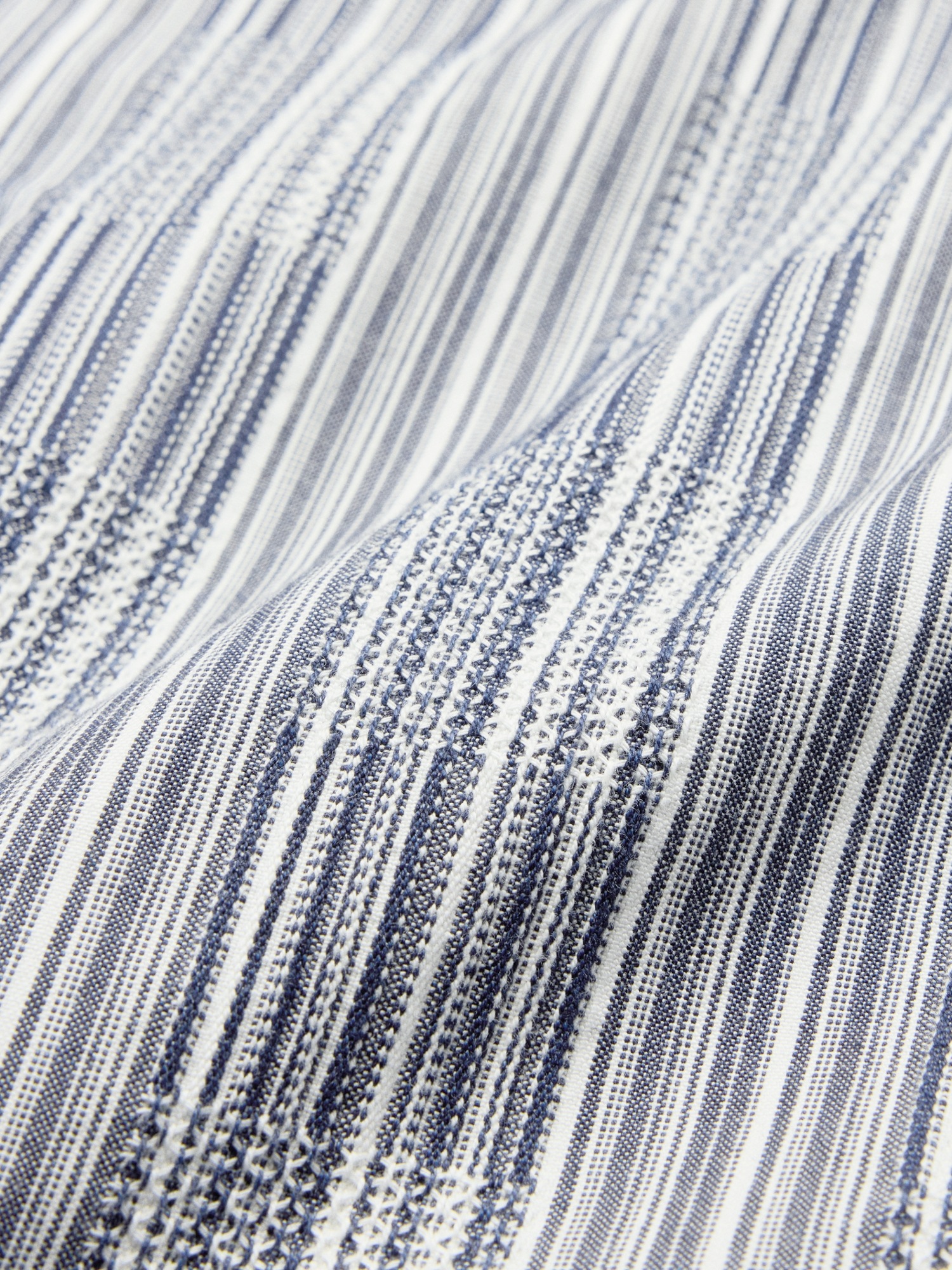 Мужская рубашка Banana Republic Relaxed-Fit Textured Cotton, цвет: Индиго синий — фото 5