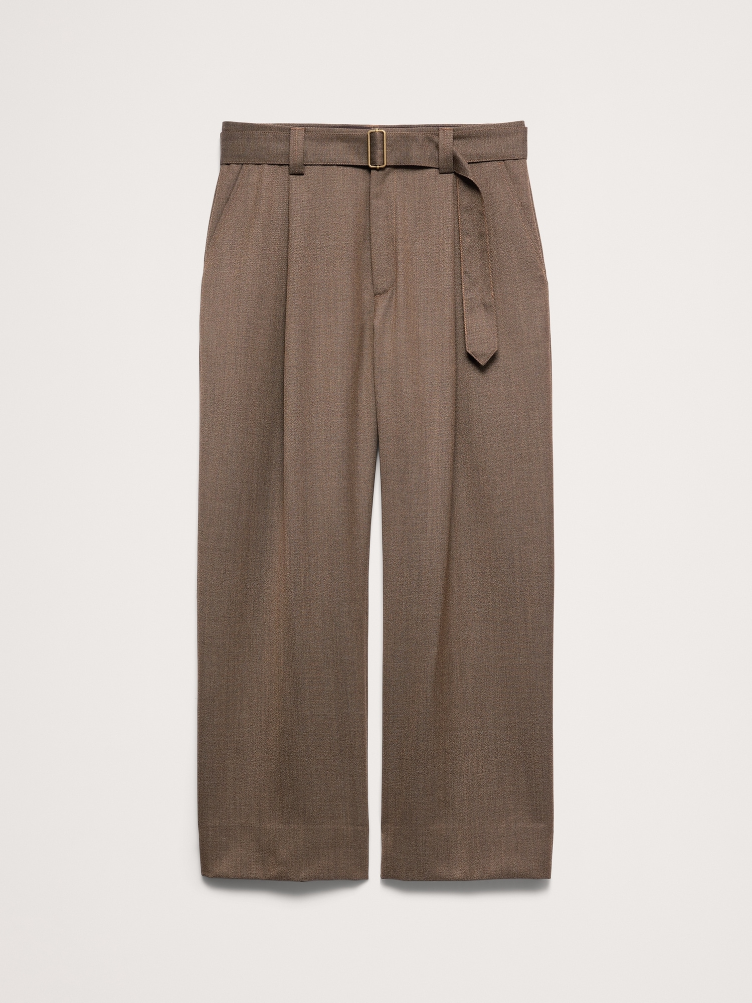 Loose Twill Belted Dress Pant - thumbnail 4