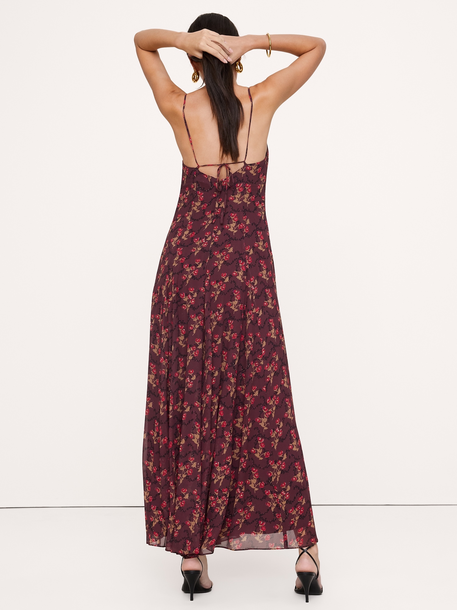 Georgette Paneled Maxi Dress - thumbnail 5
