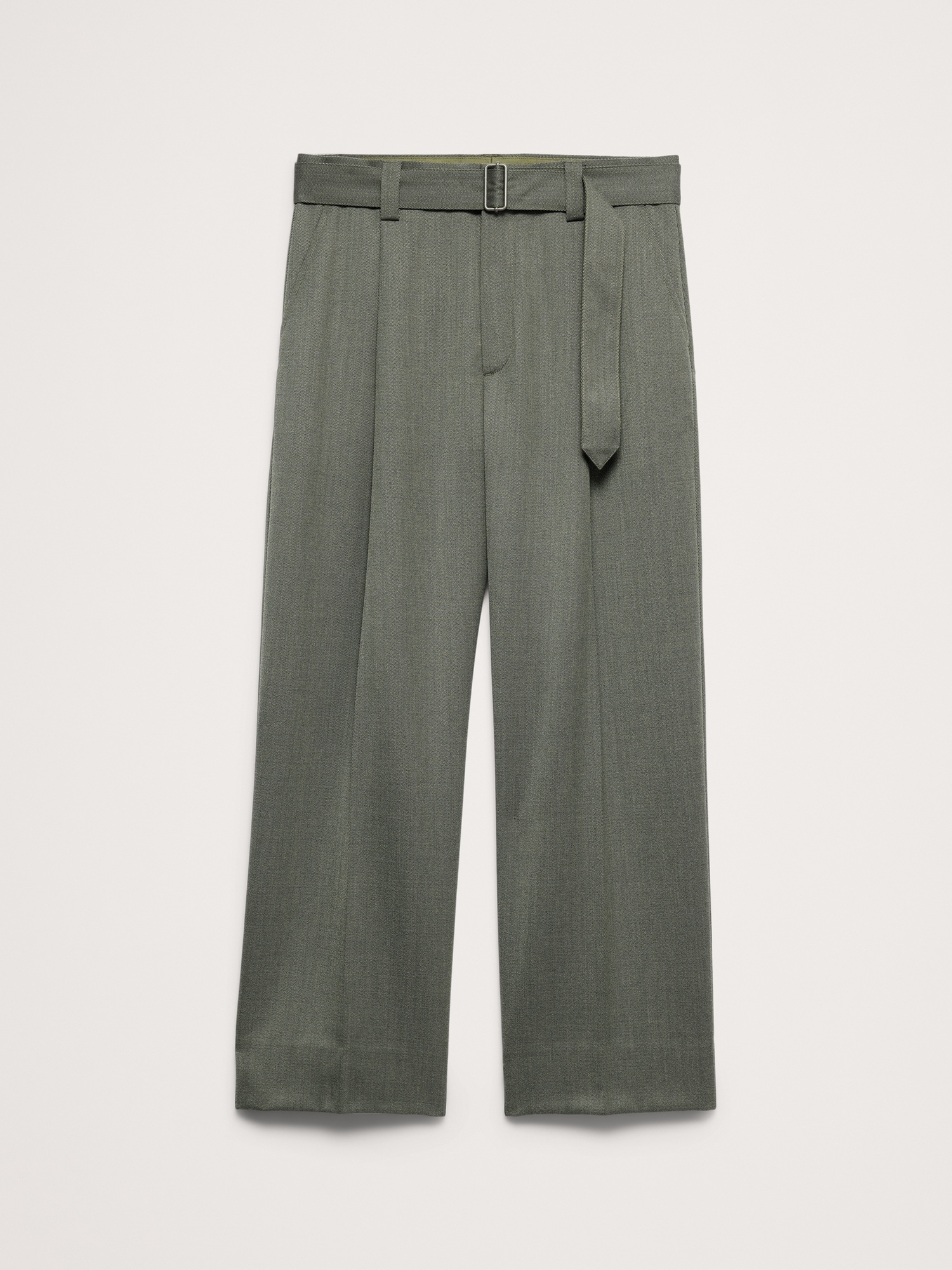 Loose Twill Belted Dress Pant - thumbnail 8