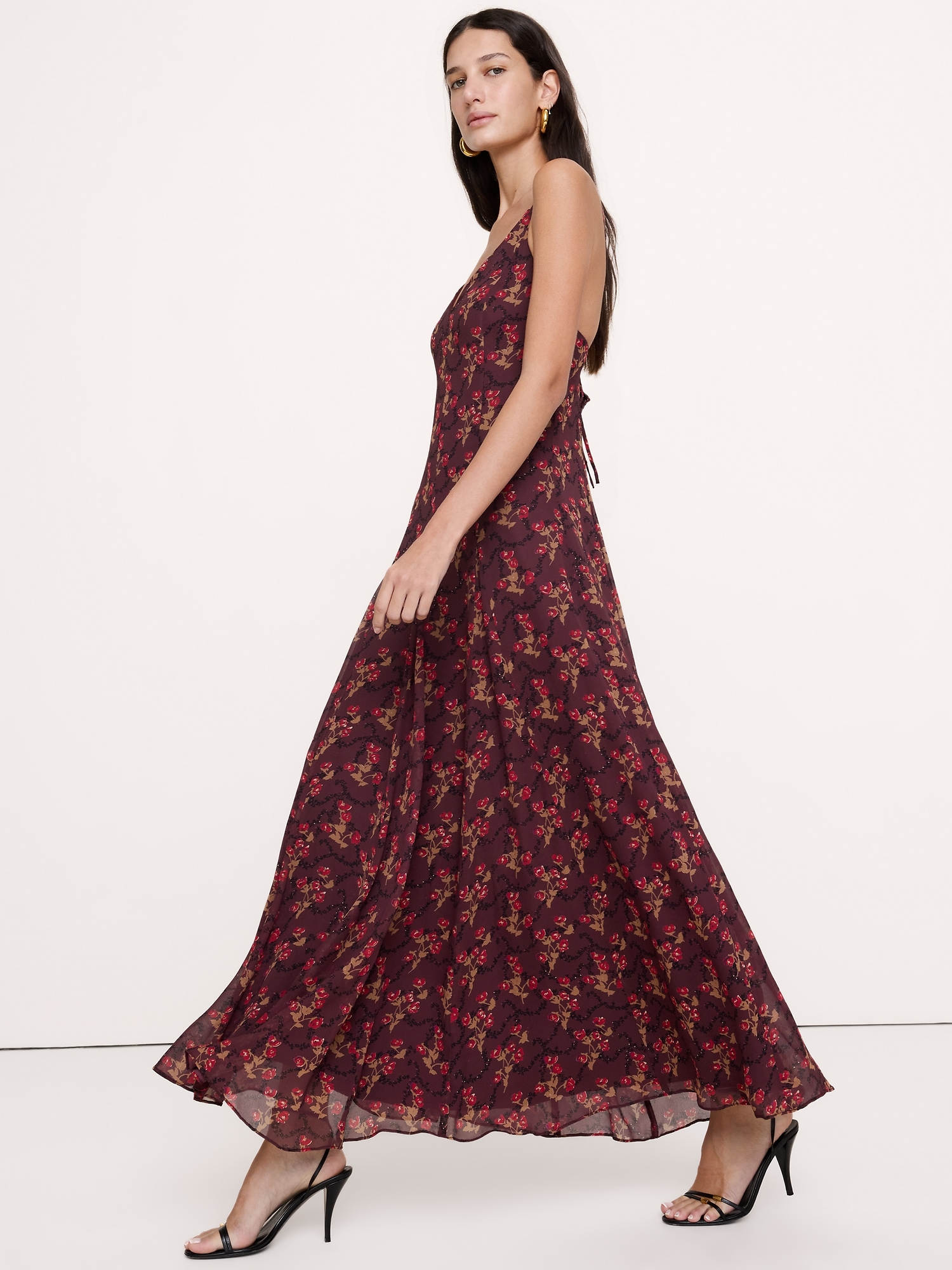 Georgette Paneled Maxi Dress - thumbnail 6