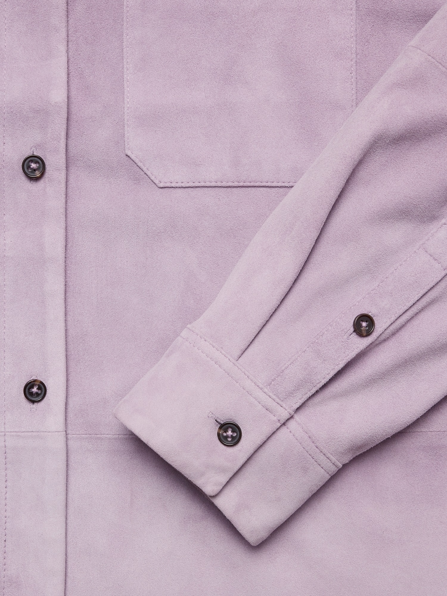 Женская куртка Banana Republic Suede Shirt Jacket, цвет: Сиреневый фиолетовый — фото 5
