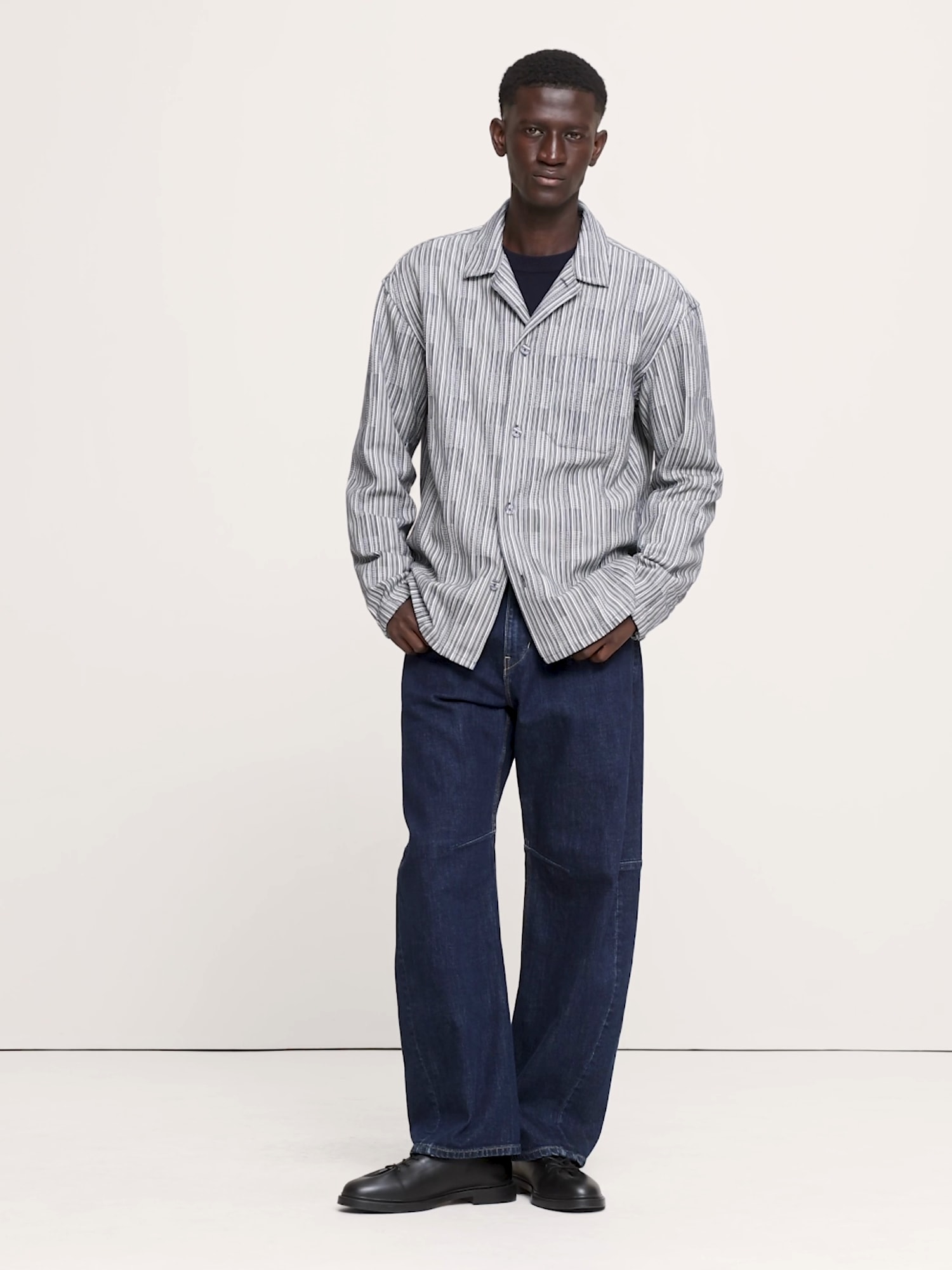 Relaxed-Fit Textured Cotton Shirt - thumbnail 7