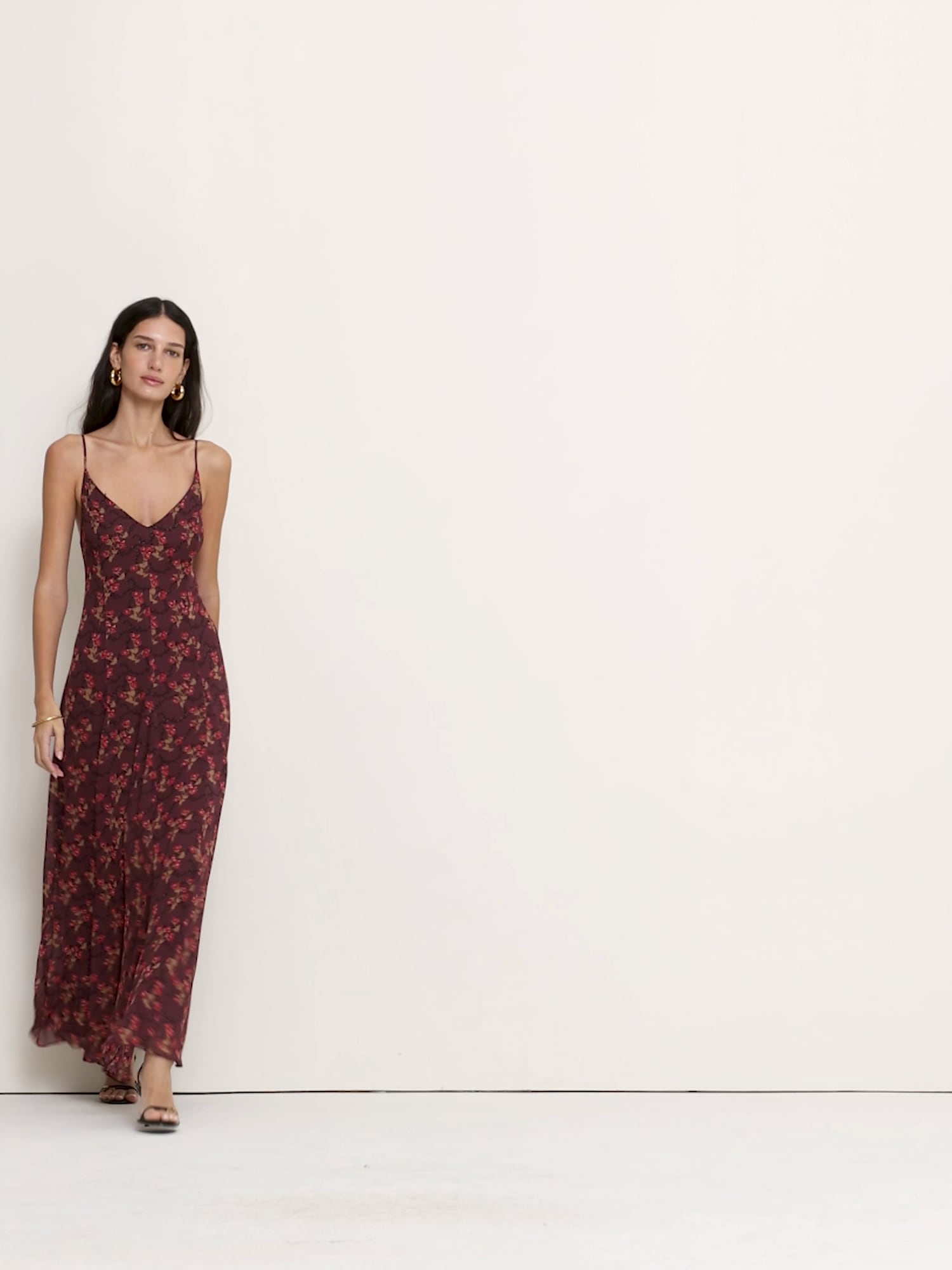 Georgette Paneled Maxi Dress - thumbnail 8