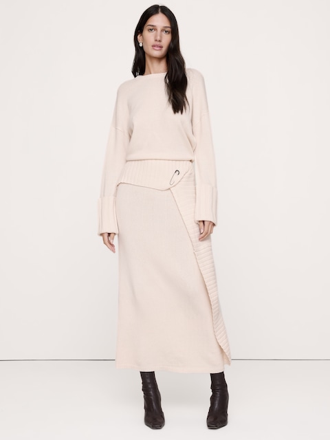 Merino-Cotton Maxi Sweater Dress