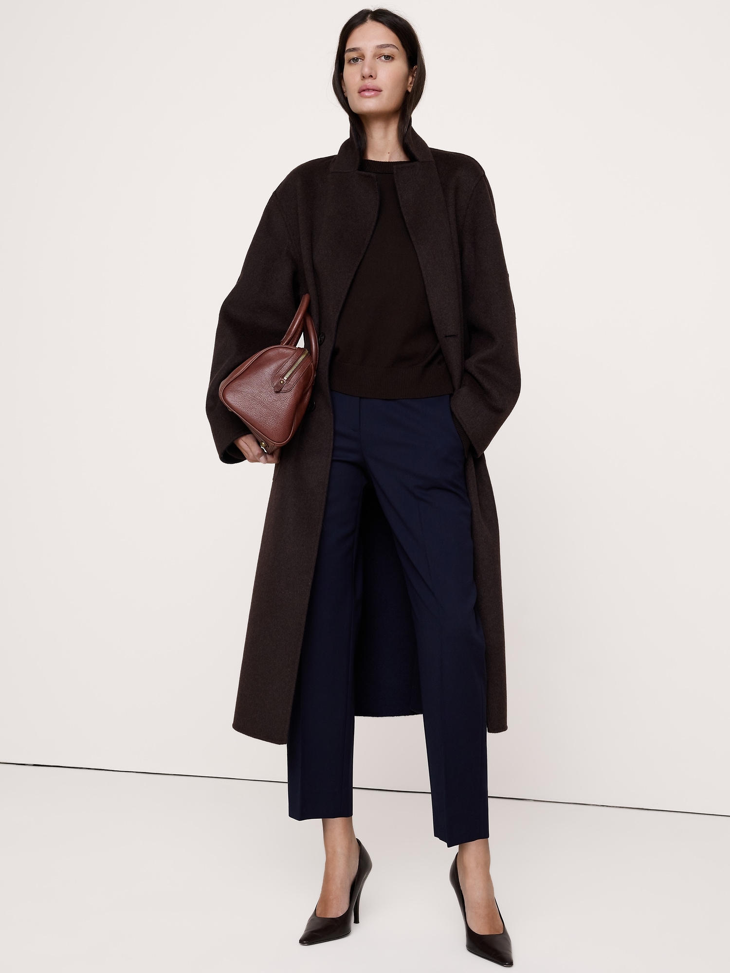 Ultra High-Rise Modern Slim Italian Lightweight Wool Ankle Pant - thumbnail 5