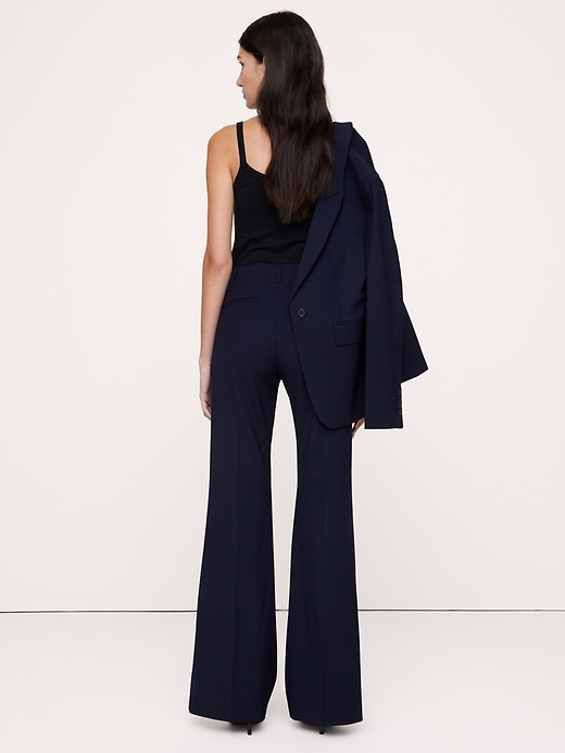 Ultra High-Rise Flare Italian Lightweight Wool Pant | Banana Republic
