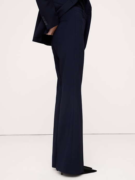 Ultra High-Rise Flare Italian Lightweight Wool Pant | Banana Republic