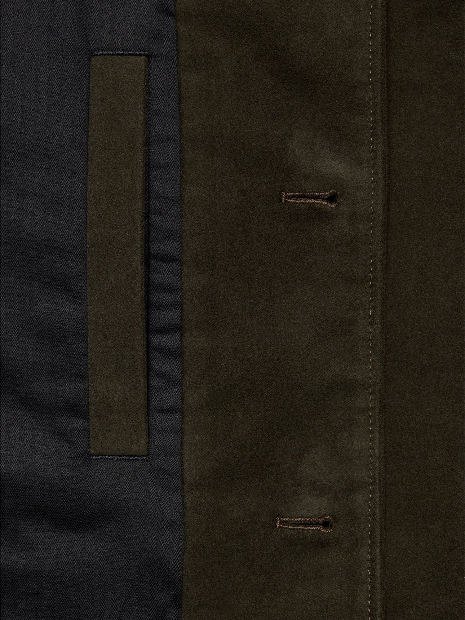 Мужская куртка Banana Republic Italian Moleskin Barn, цвет: Тёмный оливковый зелёный — фото 5