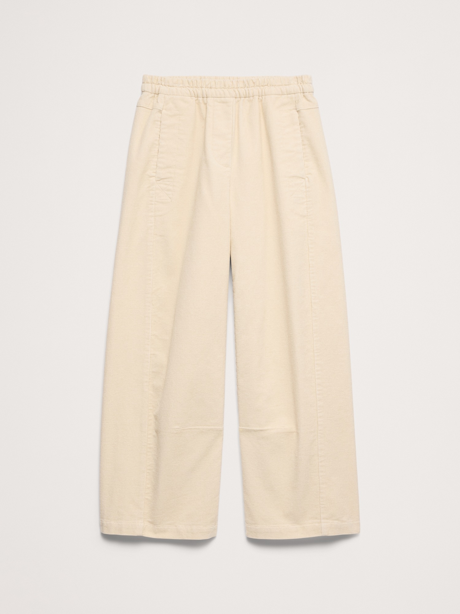 Женские брюки Banana Republic Mid-Rise Relaxed Painter Pull-On Pant, цвет: Алебастровый молочно-белый — фото 4