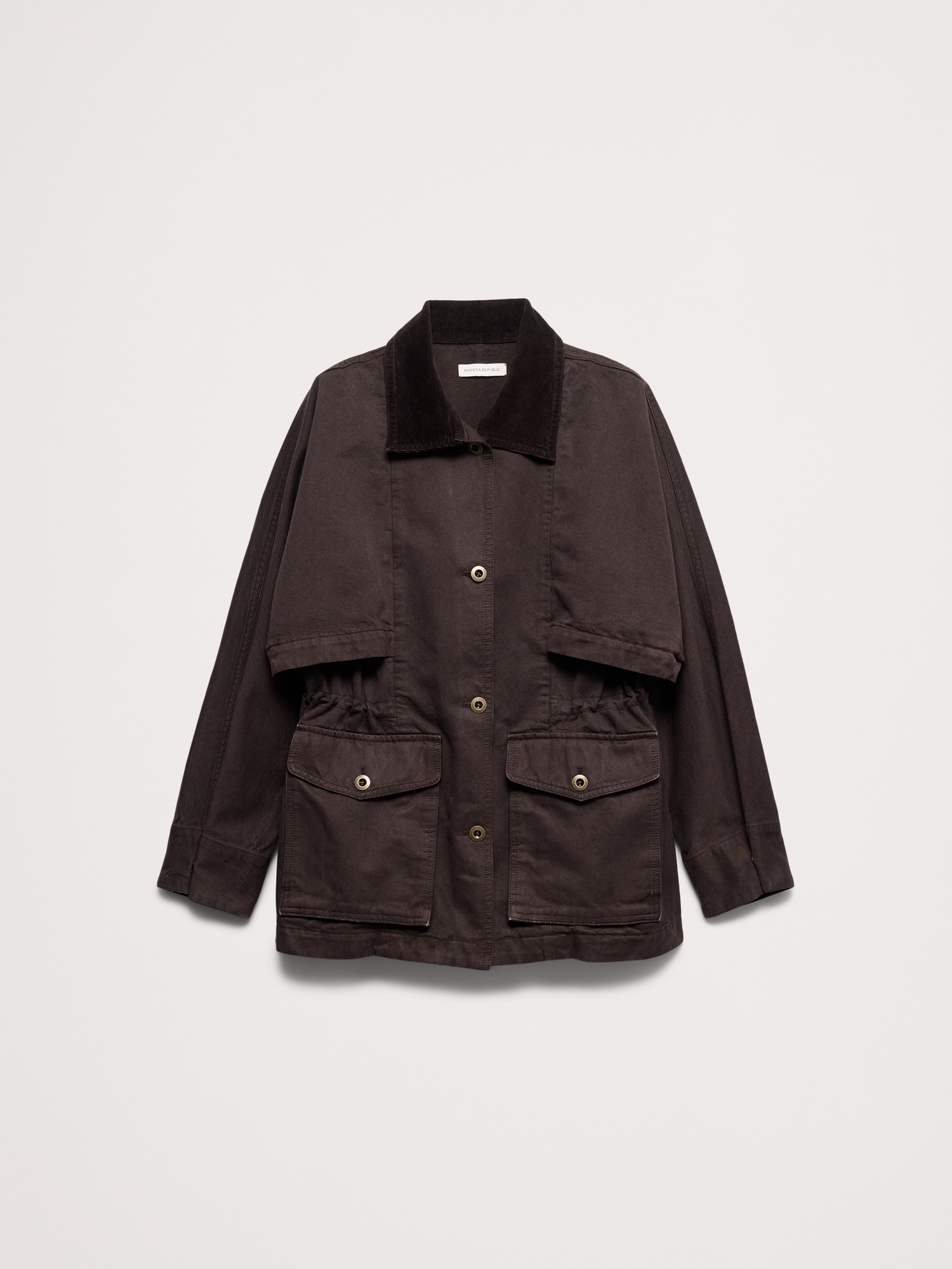 Женская куртка Banana Republic Cinched-Waist Utility, цвет: Коричневый — фото 4