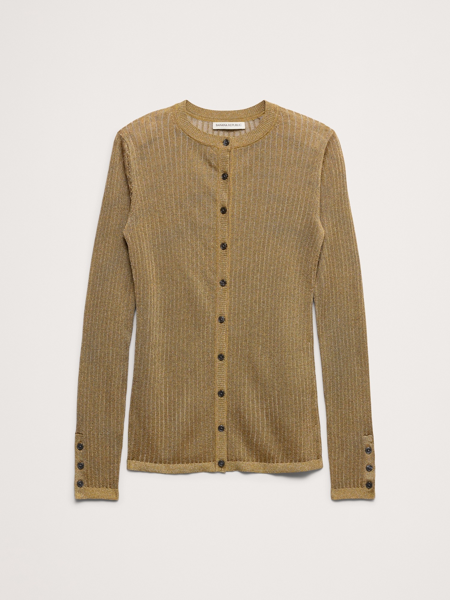 Женский кардиган Banana Republic Metallic Cardigan, цвет: Золотой — фото 5