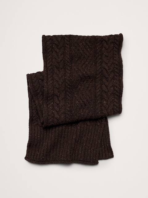 Italian Wool-Alpaca Cable Scarf