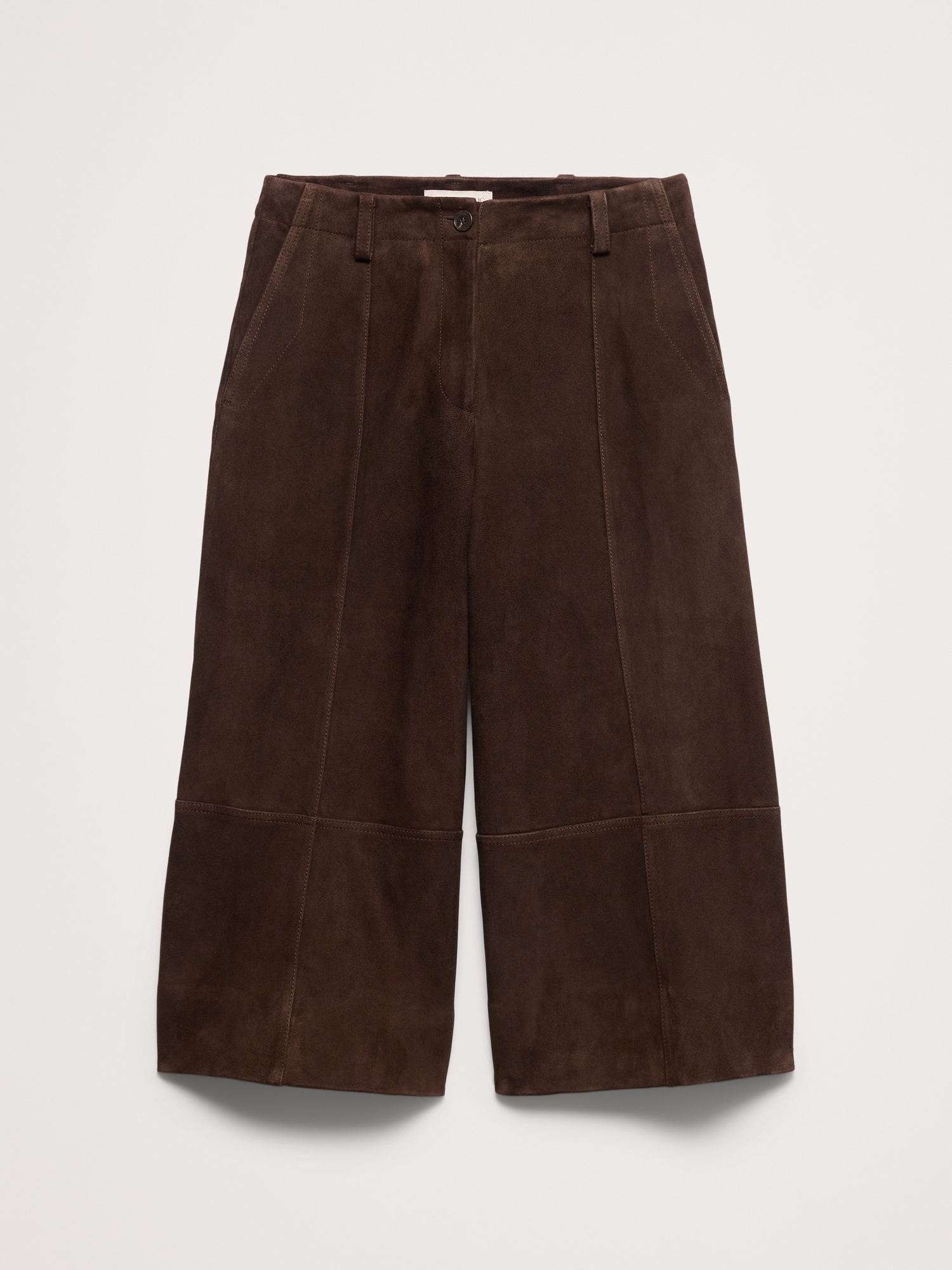 High-Rise Suede Culotte