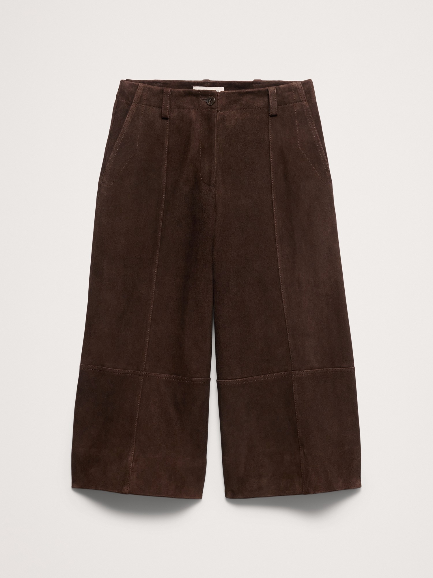 Женские брюки Banana Republic High-Rise Suede Culotte, цвет: Коричневый — фото 5