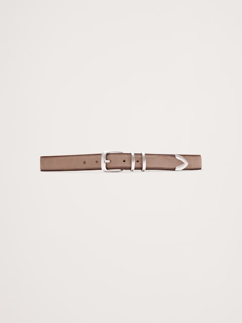 Western Nubuck Leather Belt