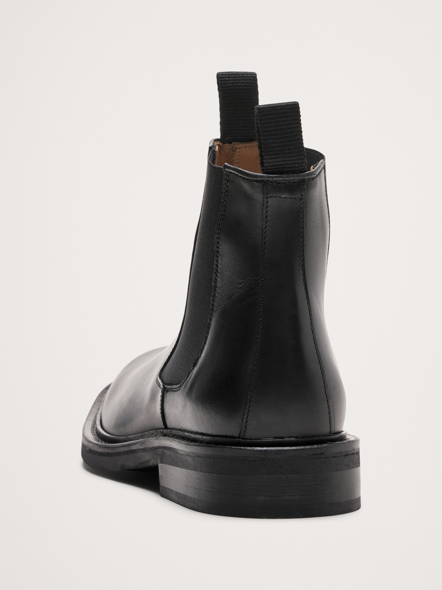 Мужские ботинки Banana Republic Italian Leather Square-Toe Chelsea Boot, цвет: Чёрный — фото 4