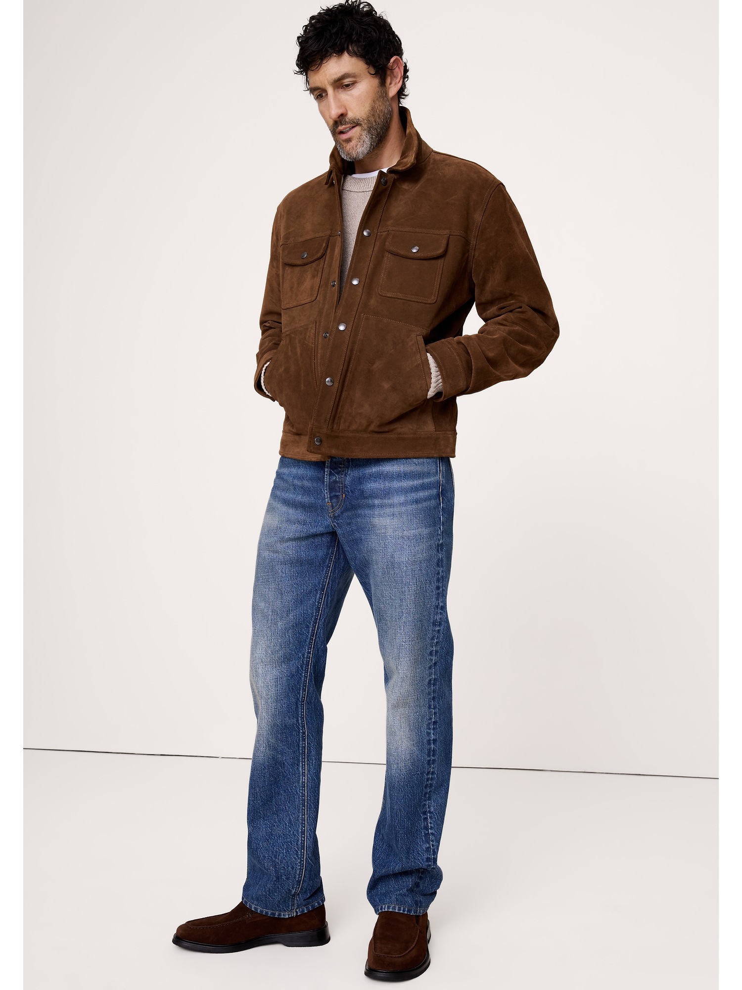 Мужские туфли Banana Republic Italian Suede Loafer, цвет: Тёмный коричневый — фото 2