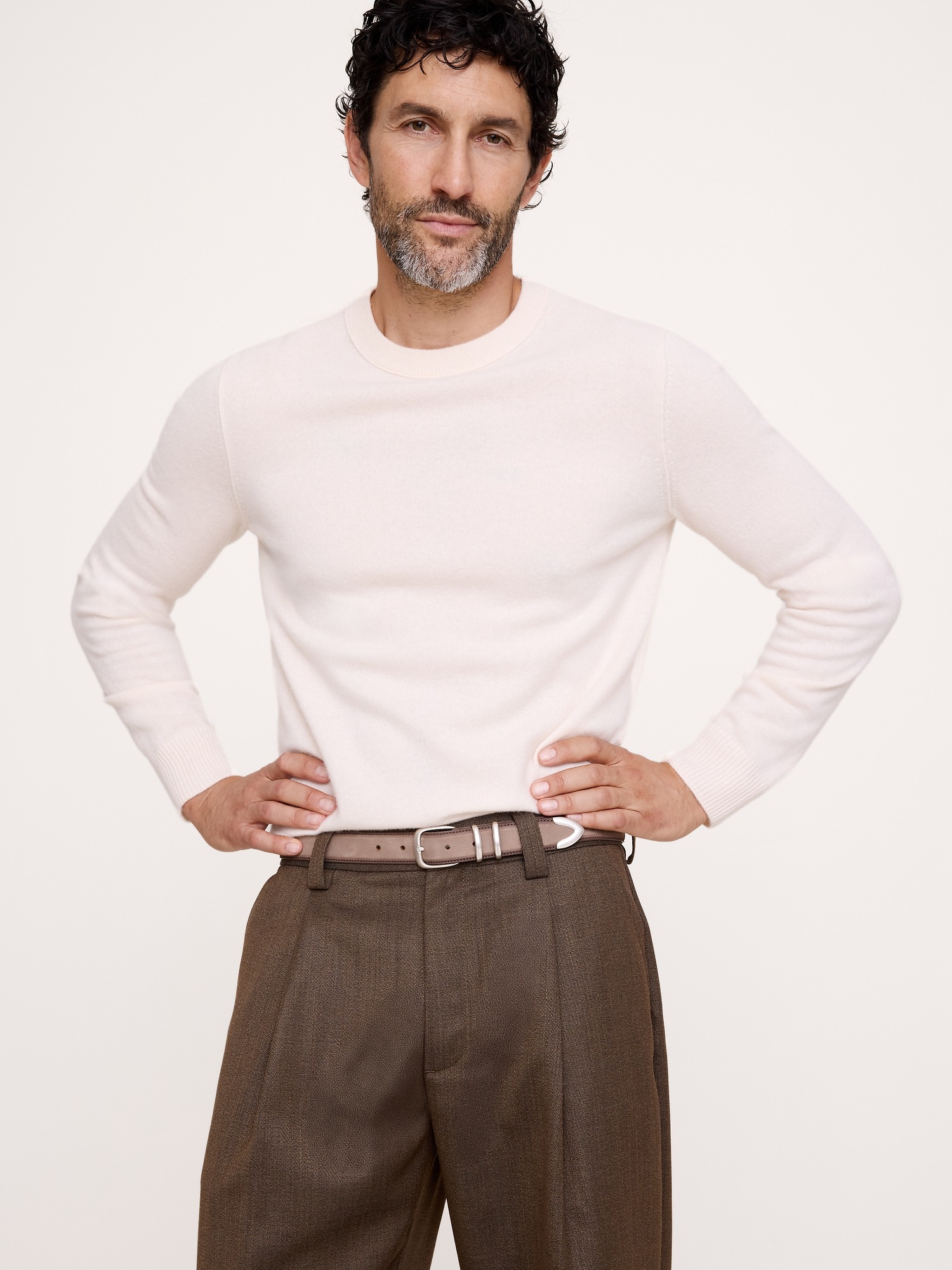 Мужской ремень Banana Republic Western Nubuck Leather Belt, цвет: Коричневый — фото 2
