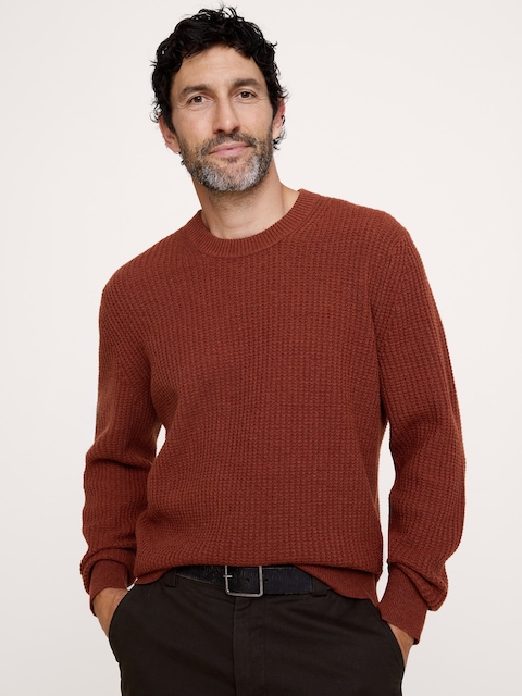 Italian Merino-Blend Crew-Neck Sweater