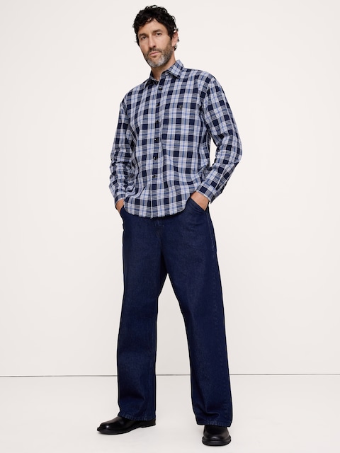 Relaxed-Fit Washed Cotton Poplin Shirt
