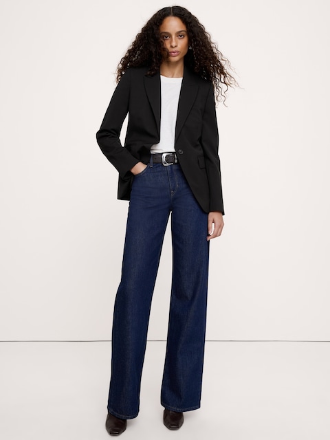 Slim Italian Lightweight Wool Blazer