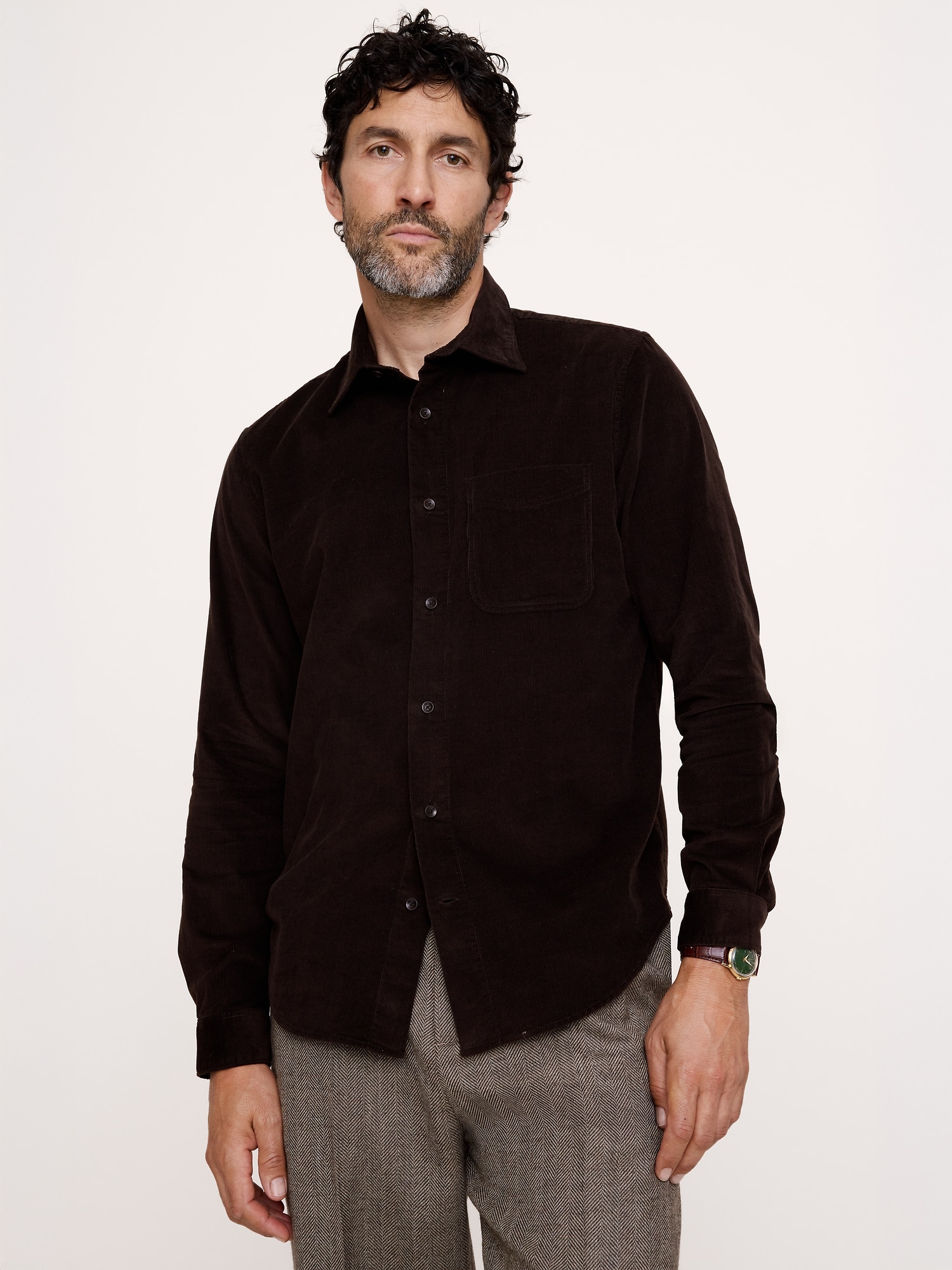Standard-Fit Lightweight Corduroy Shirt - thumbnail 9
