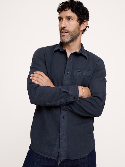 Standard-Fit Chambray Shirt