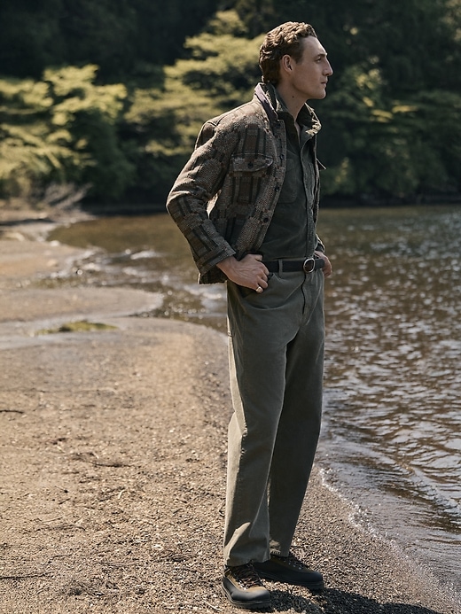 Relaxed-Fit Cotton Jacquard Overshirt | Banana Republic