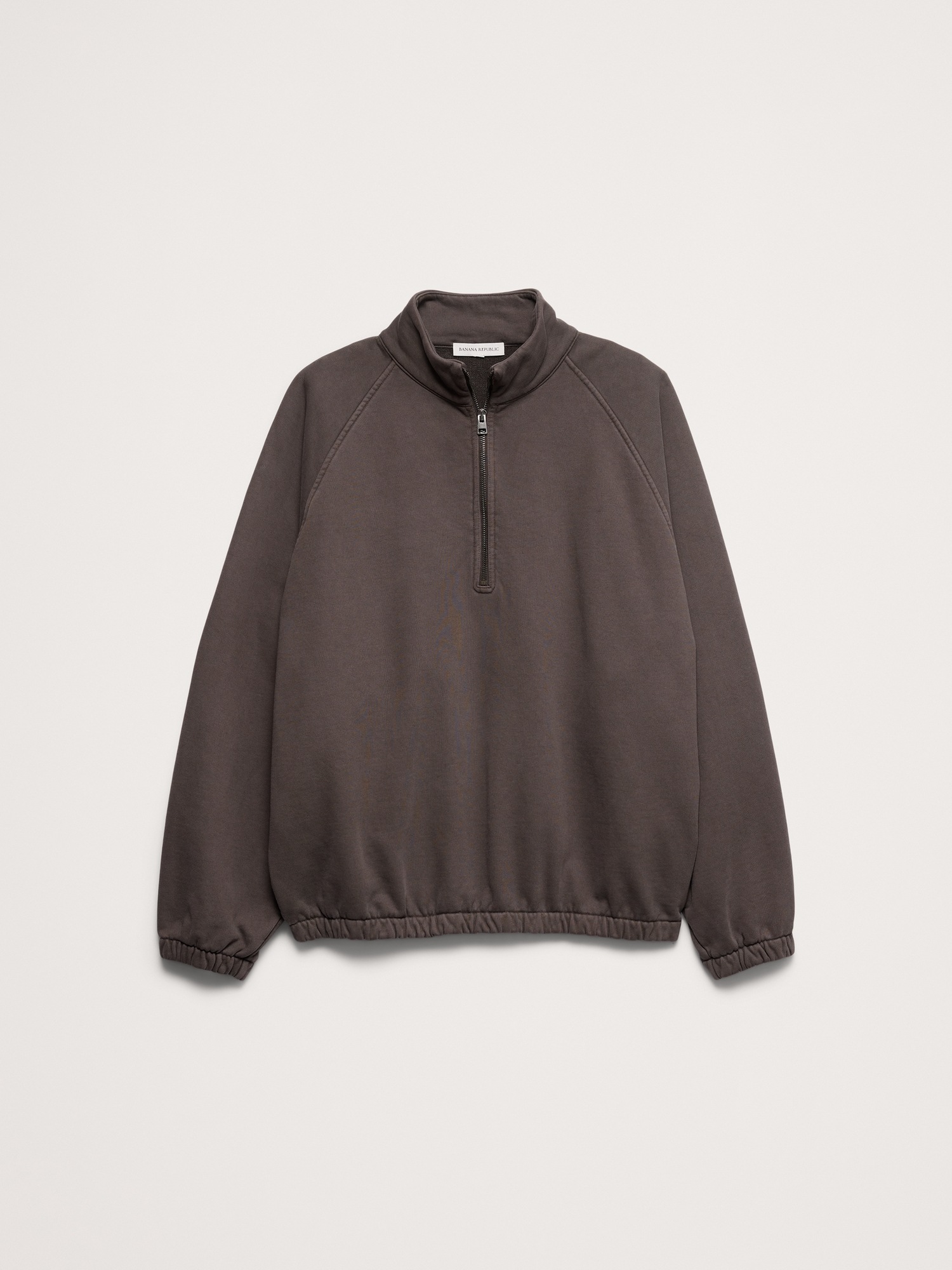Мужская толстовка Banana Republic French Terry Quarter-Zip, цвет: Brownstone — фото 5