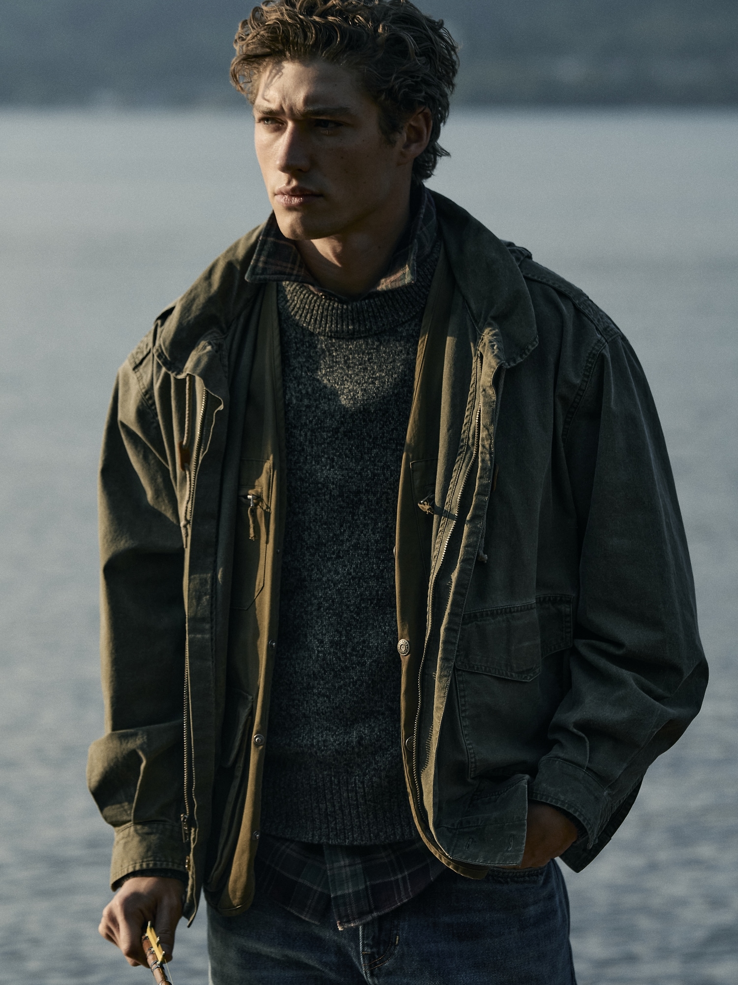 Marled Italian Cotton-Cashmere Crew-Neck Sweater - thumbnail 6