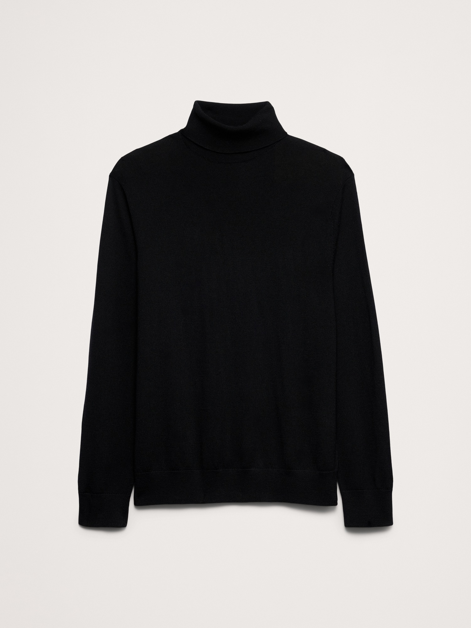 Мужской свитер Banana Republic Merino Turtleneck, цвет: Чёрный — фото 4