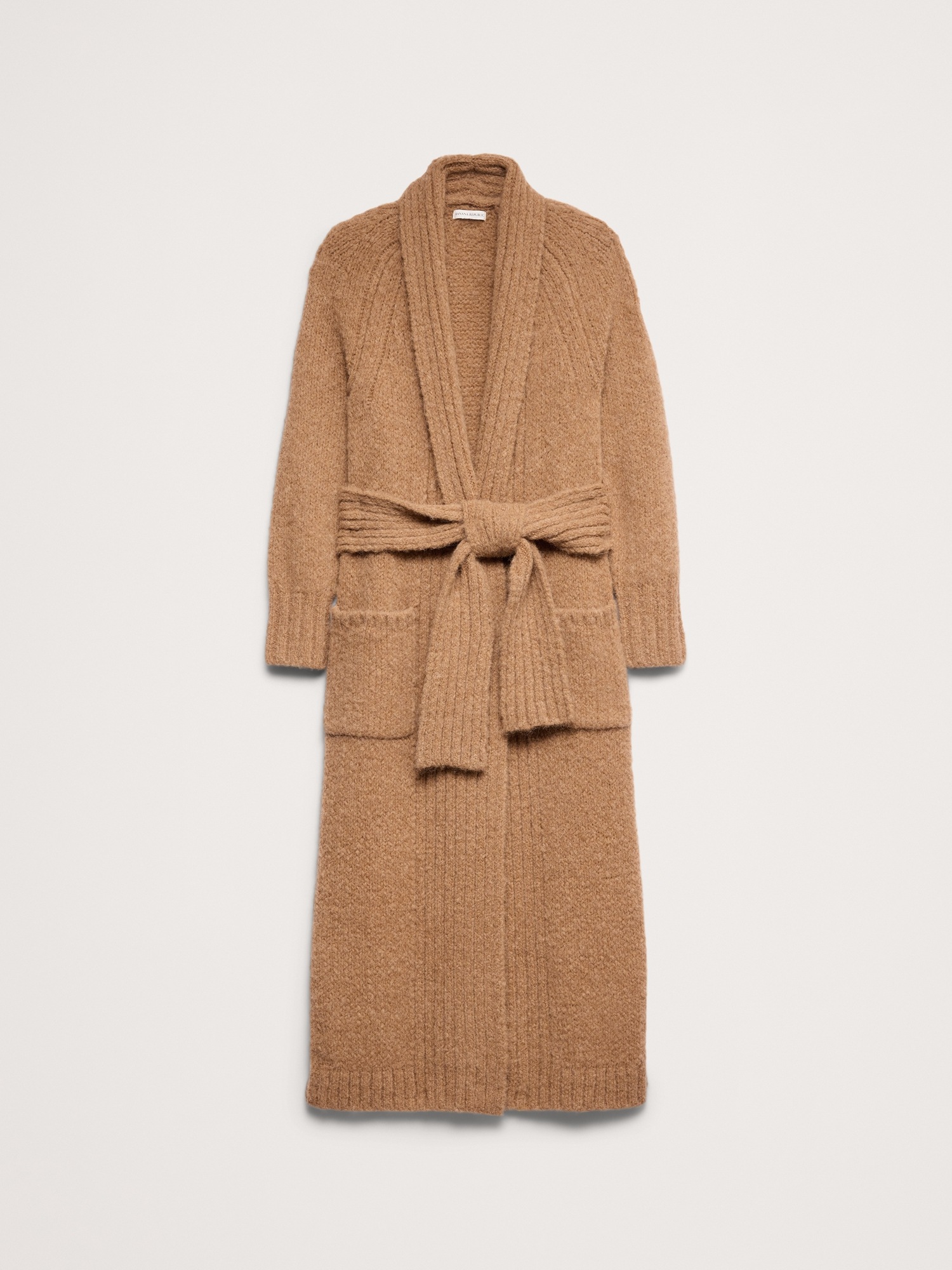 Женский кардиган Banana Republic Italian Alpaca-Blend Duster, цвет: Верблюжий коричневый — фото 4