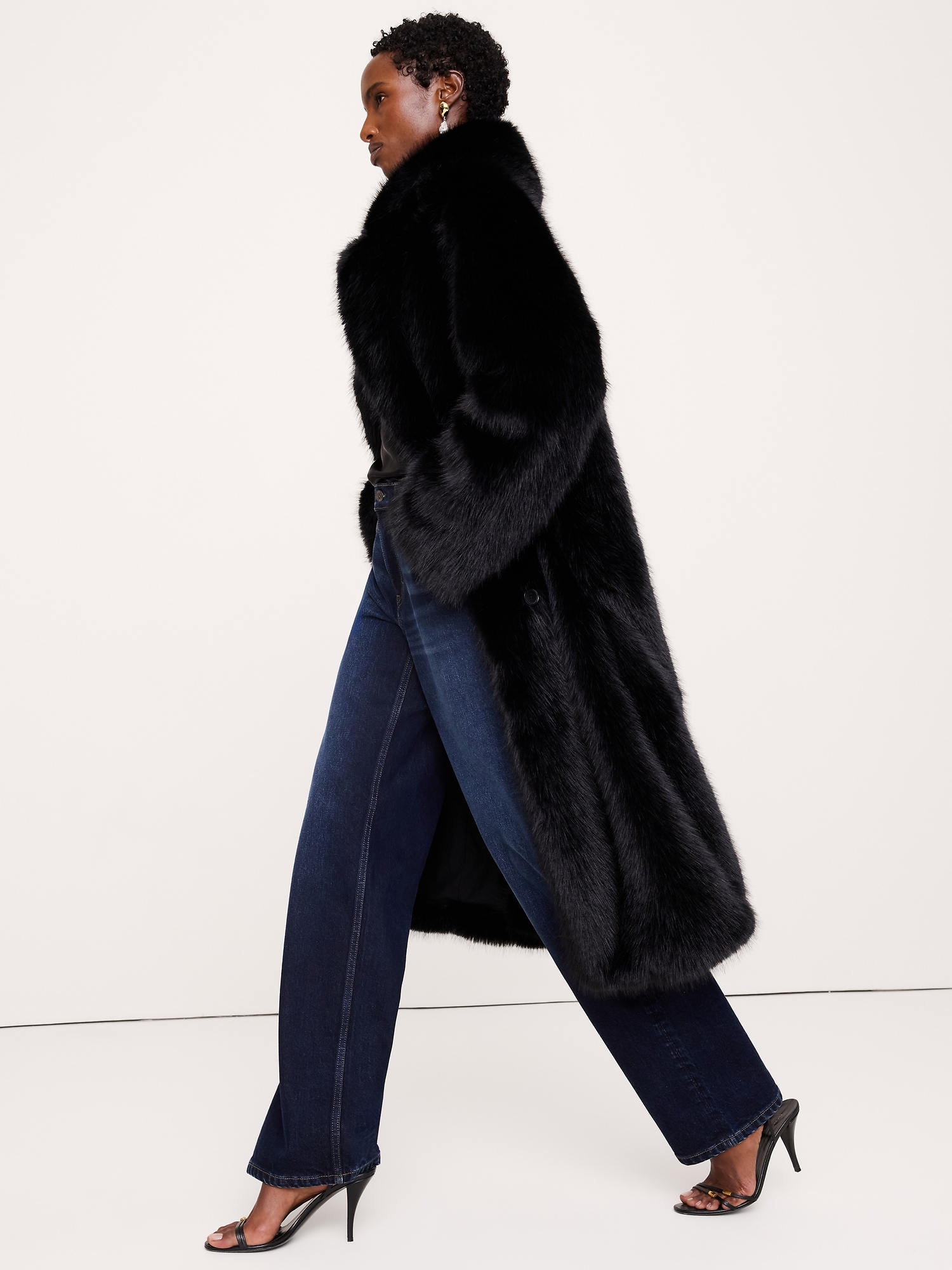 Faux Fur Long Coat