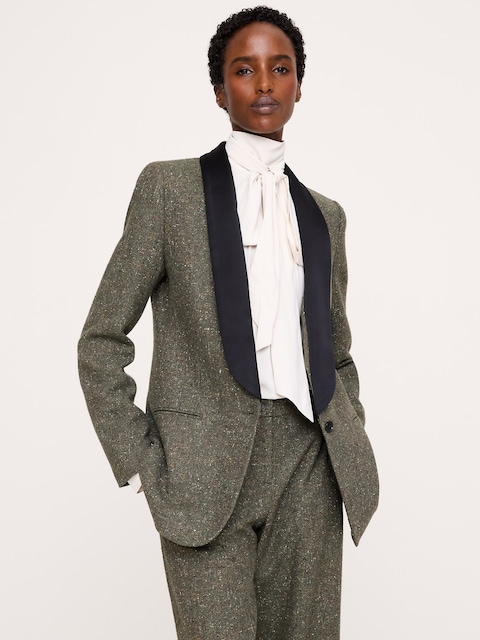 Italian Wool-Blend Donegal Tuxedo Jacket